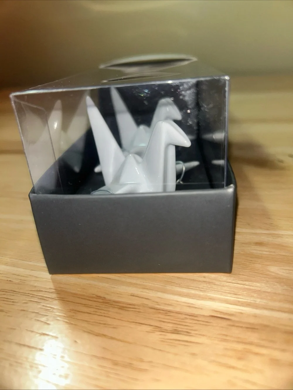 New In Box Williams Sonoma Porcelain Origami Crane Bird Chopstick Rests Set of 4
